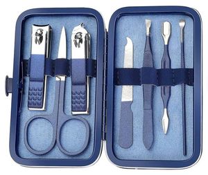Kit de soin des ongles en acier inoxydable pour manucure et pédicure, coupe-ongles, kit de toilettage pour sourcils, moustache, ongles et orteils - Ensemble de beauté 7 pièces - Product Image 1