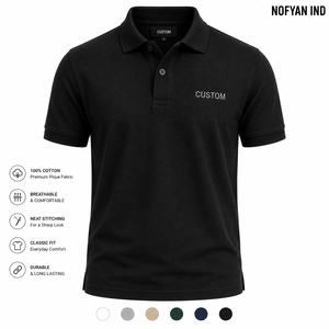 ผู้ผลิตเสื้อโปโลพรีเมียมแบบกำหนดเองตามสั่ง (OEM) |   ผู้ผลิตเสื้อโปโลกอล์ฟผ้าฝ้ายแบบสั่งทำ |   ขั้นต่ำในการสั่งซื้อน้อย จัดส่งทั่วโลก - Product Image 1