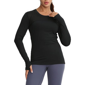 Wholesale Women Base Layer Compression Shirt High Stretch Athletic <b>Top</b> for Gym Fitness Exercise Running Yoga and Sports Training - Product Image 3