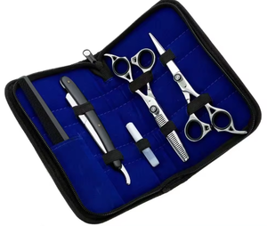 Ciseaux de coiffure 5.5/6.0 pouces en promotion, ciseaux de barbier pas chers, ciseaux à effiler, rasoir de coiffeur, ensemble d'outils de coupe de cheveux - Product Image 2