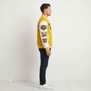 Luxury Varsity <b>Jacket</b> Custom Baseball Letterman Varsity <b>Jacket</b> <b>Men's</b> Embroidered Logo College Bomber <b>Jacket</b> OEM - Product Image 4