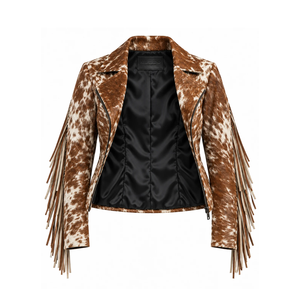 Chaqueta Acolchada de Cuero con Pelo de Vaca Genuino para Mujer, Ecológica, Estilo Vintage, para Invierno, Primavera y Otoño, Talla XL, Venta al Por Mayor - Product Image 2