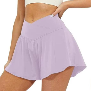 Jupe-short de sport pour femme personnalisée OEM avec impression de logo, en polyester respirant, vêtements d'entraînement fitness - Product Image 2