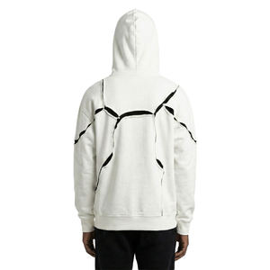 <b>Men</b> Panel <b>Work</b> <b>Hoodie</b> Soft Fleece Pullover with Contrast Panel Design Adjustable Hood Casual Streetwear Everyday Top - Product Image 6