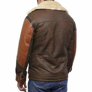 Chaqueta OEM personalizada de piel de oveja para hombre último estilo superventas abrigo cálido de invierno tallas para adultos más tejido transpirable - Product Image 3
