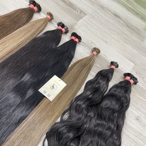 Meilleur prix kératine vierge italienne préliée Styles de boucles à pointe plate super doublement étirés Extensions de cheveux humains bruts - Product Image 4