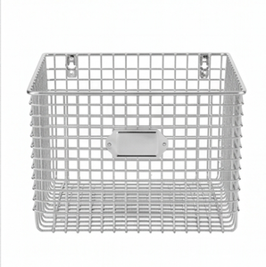 Fine Quality Metal Wire Storage <b>Basket</b> <b>Square</b> Stackable Simple Design Multi-Purpose Neatening Organization - Product Image 3