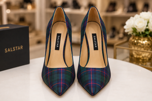 Escarpins à talons aiguilles personnalisés à motif écossais |   Chaussures habillées écossaises pour femmes |   Fournisseur en gros - Product Image 2