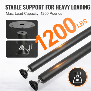 Adjustable Desk Legs 28-inch, Sturdy Steel Construction, <b>Set</b> of <b>4</b> Furniture Support Legs 1200lb Load EDPTBL025 - Product Image 6