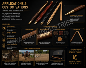 Bastón de Mando Ceremonial de Madera con Virolas de Latón, Bisagra y Pasador de Bloqueo para Entrenamiento de Instructores de Tropas - Product Image 4