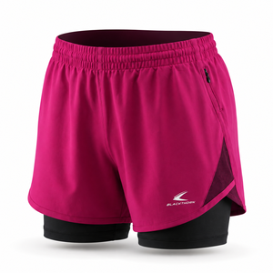 Shorts de course personnalisés pour hommes avec doublure de compression, séchage rapide, respirants, écologiques, longueur genou, en toile, pour entraînement sportif, élastiques - Product Image 1