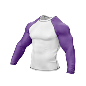 เสื้อคอมเพรสชั่นแขนสั้นสำหรับ MMA BJJ แบบไม่ใช้ยูนิฟอร์ม  ผ้าทนทาน ยืดได้ 4 ทิศทาง เหมาะสำหรับการต่อสู้ - Product Image 4