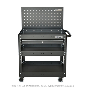 CSPS 3-Tier Carbon Steel Tool Storage Cabinet <b>Wheels</b> OEM/ODM Customizable 135kg Load Capacity 2-Year Warranty Worktop Black - Product Image 5