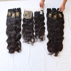 Tissage en lot de cheveux humains bruts, vierges, non-traités, vente en gros, Extensions de cheveux humains, à cuticules alignées, Temple indien - Product Image 4