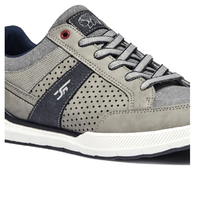 Baskets de sport grises et blanches pour hommes, chaussures de marche décontractées à lacets, légères et confortables