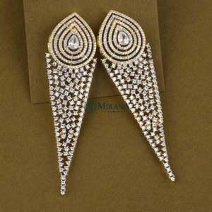 Fashion Earrings Designer V-Shaped Cocktail Earrings - Product Image 3