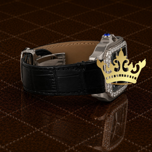 Premium Moissanite Watch Men Full Diamond VVS Stones Stainless Steel Luxury <b>Wristwatch</b> - Product Image 2