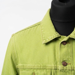 Veste en jean pour homme à col montant, logo frontal, 100 % coton, hiver, durable, respirante, coupe-vent, très vendue - Product Image 5
