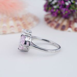 For Certificate 925 <b>Sterling</b> <b>Silver</b> Rose Gold Plated Heart Prong <b>Set</b> Moissanite Engagement <b>Ring</b> Custom Fine Jewelry Women Lab - Product Image 2