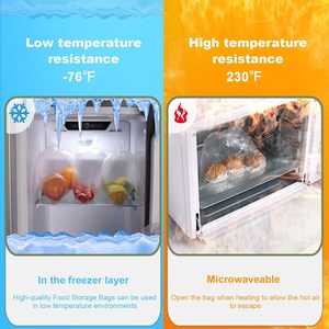 ถุงเก็บอาหาร, ถุงพลาสติกใส่ผลไม้แบบม้วน, ผัก, ขนมปัง, ถุงใส่อาหารแบบใส - Product Image 3