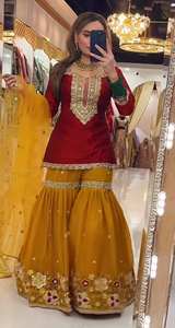 Lancement d'un nouveau look de soirée de créateur : haut, sharara, palazzo et dupatta - Product Image 2