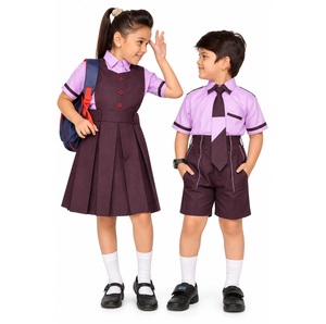 Uniforme Escolar para Niñas MG ENTERPRISES de la Mejor Calidad, Vestido Tipo Frock, Cómodo y Transpirable, Tela de Algodón, Uso Diario Escolar, En Stock - Product Image 1