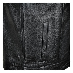 Professional Lawd Sports <b>Men's</b> Motorcycle <b>Leather</b> Vest Perforated Black <b>Leather</b> Biker Vest Silk Screen Printed Custom Autumn - Product Image 5