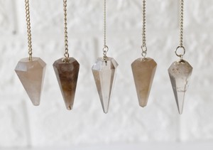 Péndulos de Cuarzo Ahumado Facetado de la Mejor Calidad al por Mayor, Forma Cónica Pulida, Herramienta de Radiestesia, Sanación Energética - Product Image 5