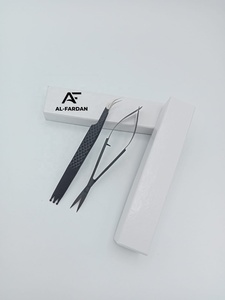Pinzas para Pestañas Curvas Resistentes con Diseño de Corona, Color Negro Mate, Tijeras de Cejas de Acero Inoxidable Sólido - Product Image 5