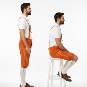 Costume bavarois en cuir pour homme, brodé, directement de l'usine, pour l'Oktoberfest, commande en gros - Product Image 3