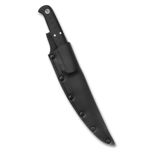 Cuchillos Profesionales de Hoja Fija con Hoja Curva de Acero Inoxidable Afilada, Mango Ergonómico Negro y Funda Protectora para Exteriores - Product Image 4