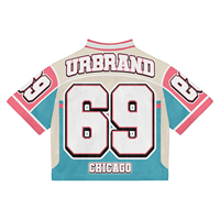 T-shirts graphiques personnalisés pour hommes, coupe ample, sérigraphie, col en V vintage, maillot de sport, maillot de football en mesh