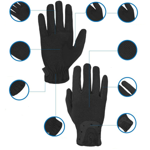 Guantes de equitación antideslizantes para invierno, cómodos, de ajuste completo, transpirables, de cuero, para protección ecuestre - Product Image 2