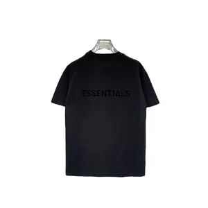 ESSENTIALS KAREEM trend new back LOGO embossed flocking T-shirt men and women super large size clothing summer and spring wholes