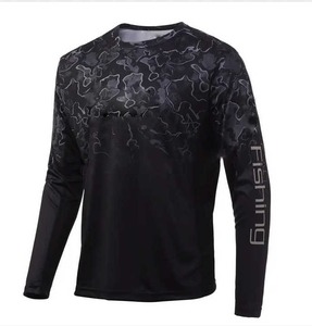 Chemise de pêche personnalisée en polyester 100% imperméable à manches longues avec impression numérique, protection UPF50+, vente en gros - Product Image 3
