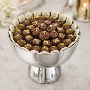 <b>Assorted</b> <b>Chocolate</b> Gift Bowl With Gold Fluted Bowls Premium Marble Serving Platter For Wedding Corporate Gifting And Holiday - Product Image 5