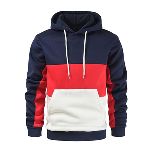 OEM de alta calidad personalizado sudaderas con capucha Unisex pulóver 100% algodón Sudadera con capucha bordado Logo bloque Color hombres sudaderas con capucha - Product Image 1