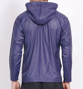 OEM Custom <b>Men</b>’s <b>Lightweight</b> High Quality Hooded Windbreaker <b>Jacket</b> – Waterproof, Breathable, Zip-Up Casual & Sports Outerwear - Product Image 4