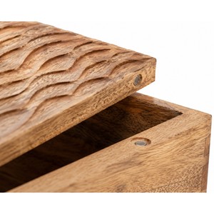 Boîte de gestion des câbles en bois de manguier en gros |   Organisateur magnétique artisanal - Product Image 2