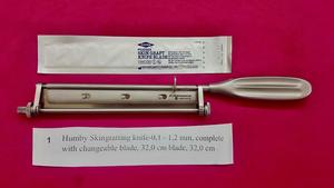 Dermátomo Humby para injerto de piel, instrumentos quirúrgicos manuales de acero inoxidable, Clase I, certificado CE ISO13485, para uso en quirófano. - Product Image 5