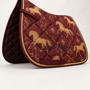 Tapis de selle élégant en sublimation, fabriqué avec un tissu de qualité, motifs attrayants et rembourrage doux pour un entraînement confortable. - Product Image 3