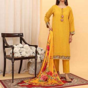 3PC Chicken Kari Lawn Suit PS5062 Robes de cocktail élégantes - Product Image 3