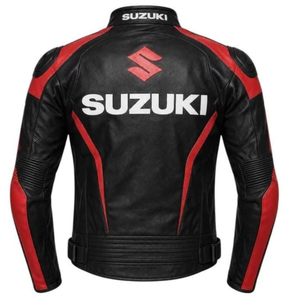 Veste en cuir de moto pour homme Zuzuki, en cuir de vache/canguro authentique, haute performance, durable, pour les motards, niveau 2 CE - Product Image 2