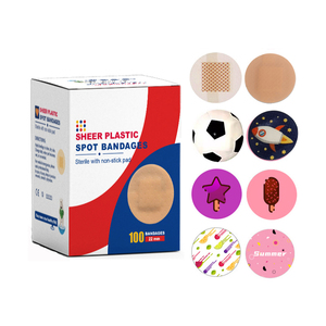 Custom Cartoon Printed <strong>Round</strong> Bandage <strong>Plaster</strong> Wound First Aid Kids Waterproof Adhesive Bandaid - Product Image 5