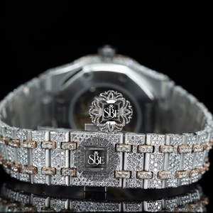 Iced Diamond Quartz Watch Excellent Quality Silver ETA Stainless Steel Chronograph Unisex Analog 21MM Sapphire Crystal Square - Product Image 2