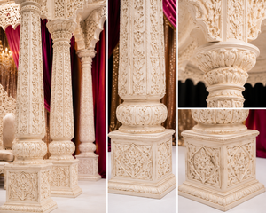 Fabricante de Mandaps de Lujo para Bodas Hindúes, Mandap Imperial de Marfil Tallado para Bodas de Destino en Australia - Product Image 5