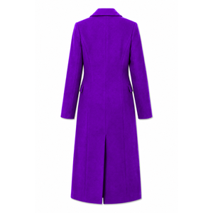Manteau long croisé pour femme NCV Sorority, col à revers cranté, manches longues, coupe ajustée, brodé, vêtement d'extérieur formel - Product Image 5