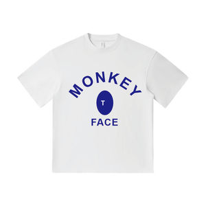 Camiseta extragrande negra T Face Monkey, camiseta informal de manga corta unisex para hombre - Product Image 2