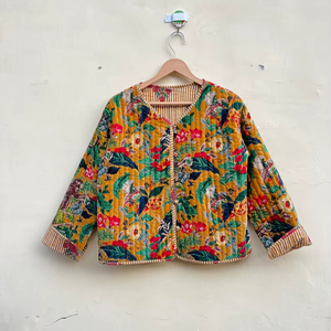 เสื้อคลุมกิโมโนผ้ากำมะหยี่ซูซานีทำมือจากผ้าฝ้าย 100% |   ฤดูใบไม้ร่วง/ฤดูหนาว ระบายอากาศได้ดี เป็นมิตรกับสิ่งแวดล้อม ป้องกันริ้วรอย แห้งเร็ว คอทรงโอแบบเย็บติดกัน - Product Image 1