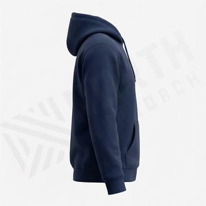 Sweat-shirt à capuche pour homme, coupe régulière, en molleton doux et chaud, 100% coton, avec fermeture éclair, design personnalisé, pour l'hiver, vente en gros, haute qualité - Product Image 3
